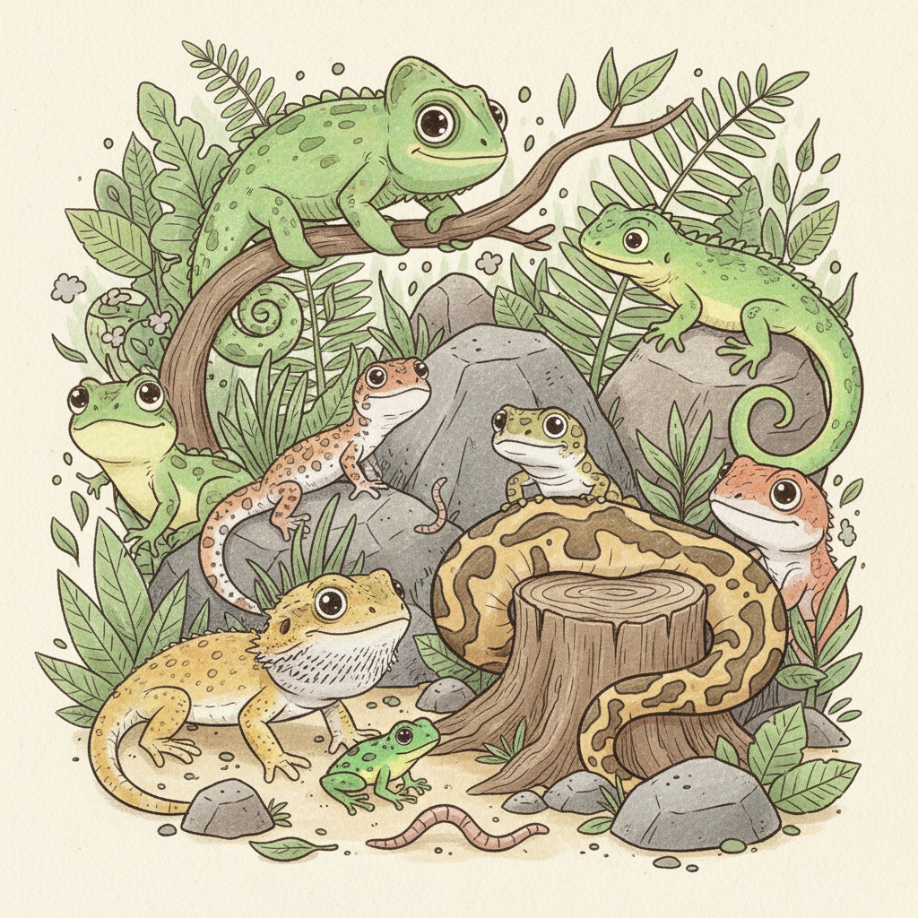 爬蟲朋友們插畫